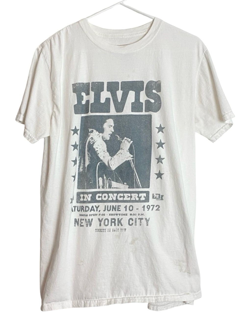 Elvis Presley Band Tee Tshirt Mens Unisex Size Large Retro Print